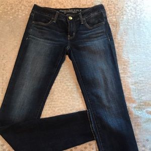 American Eagle dark wash jeggings-size 4 long